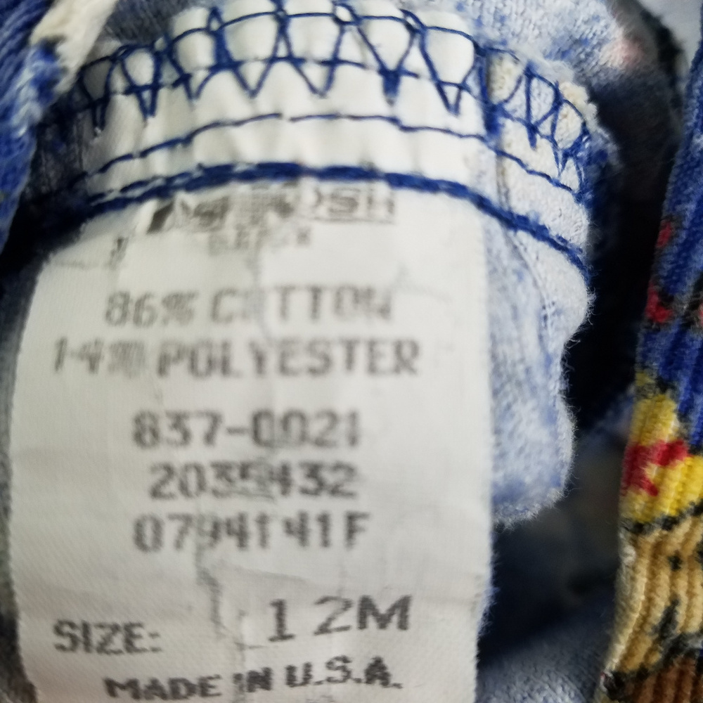 Vintage OSHKOSH B'GOSH 12M BABY OVERALLS_5